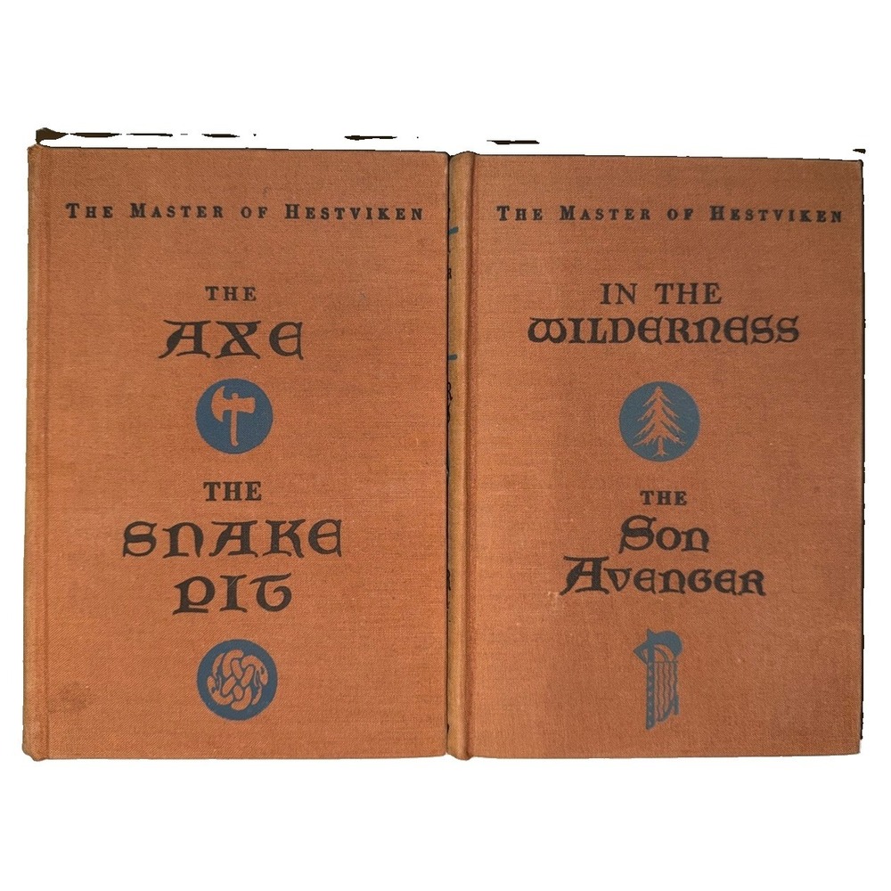 Sigrid Undset Master of Hestviken 2 Vol Set 1932 Knopf Axe Snake Pit Medieval